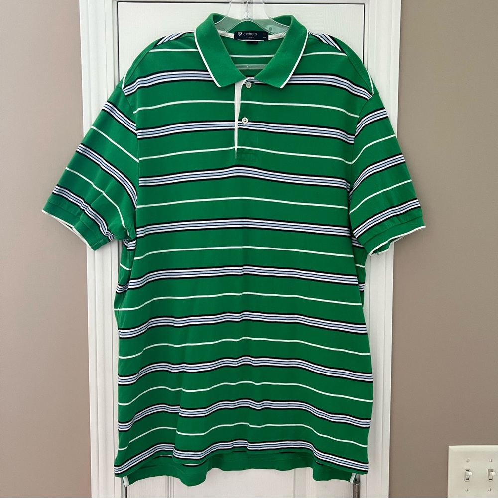 Cremiuex Classic Polo Shirt Green & Blue Size  XL